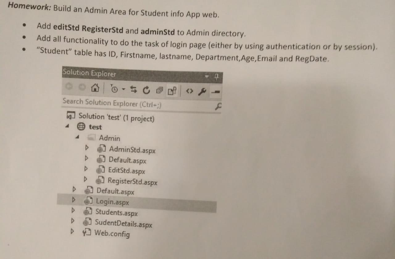 1- create a visual studio project by select | Chegg.com