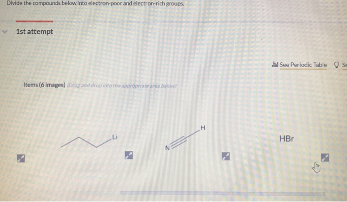 Solved 01 Question (3 points) Divide the compounds below | Chegg.com