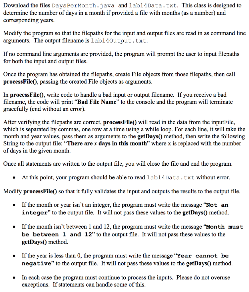 'DaysPerMonth.java import java.io.File; public class | Chegg.com