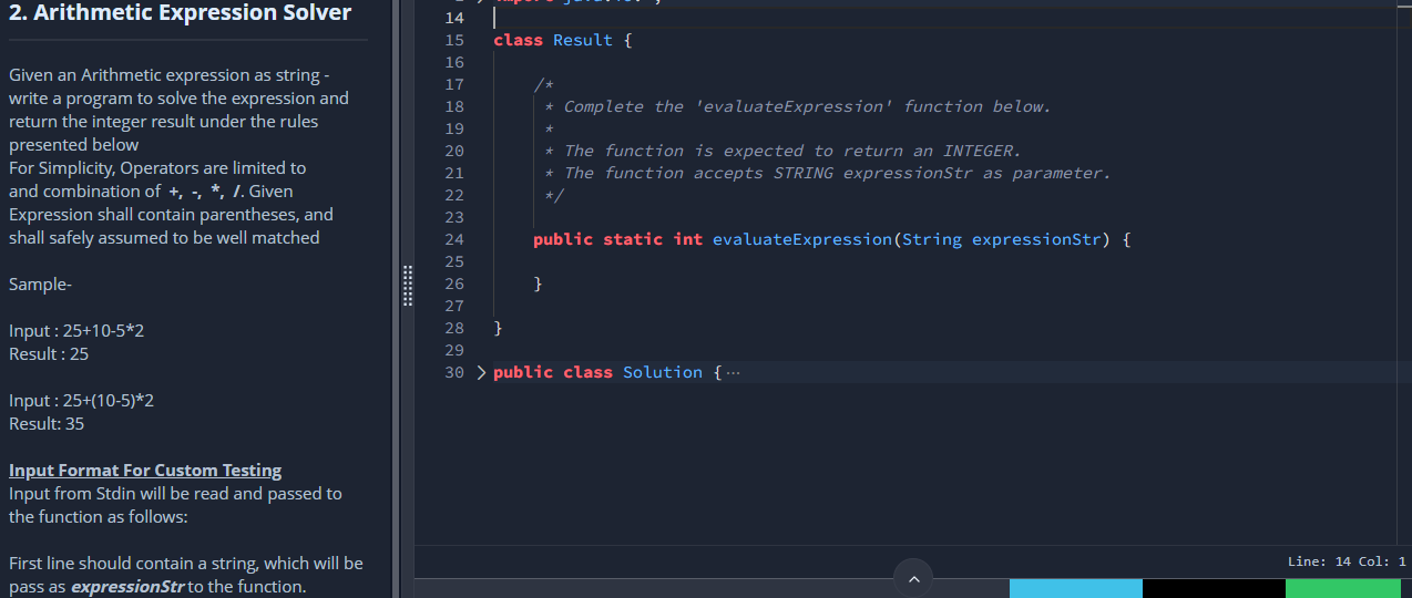 Solved 2. Arithmetic Expression Solver Given an Arithmetic | Chegg.com