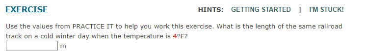 EXERCISE
HINTS: GETTING STARTED I IM STUCK!
Use the values from PRACTICE IT to help you work this exercise. What is the leng