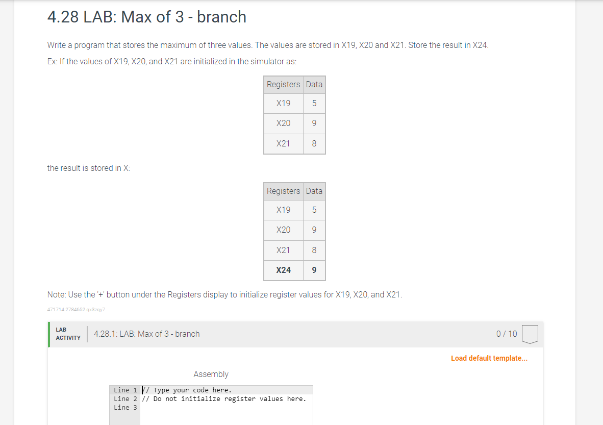 Solved Write a program that stores the maximum of three | Chegg.com