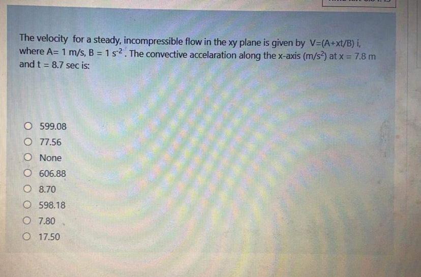 Solved The velocity for a steady, incompressible flow in the | Chegg.com