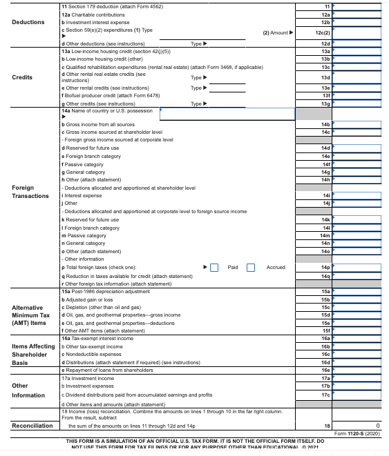 Solved Falcons Corporation (an S Corporation) Income