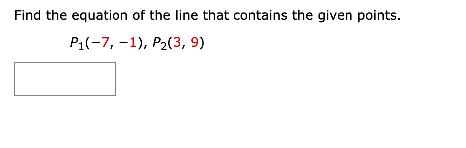 Solved Find the equation of the line that contains the given | Chegg.com