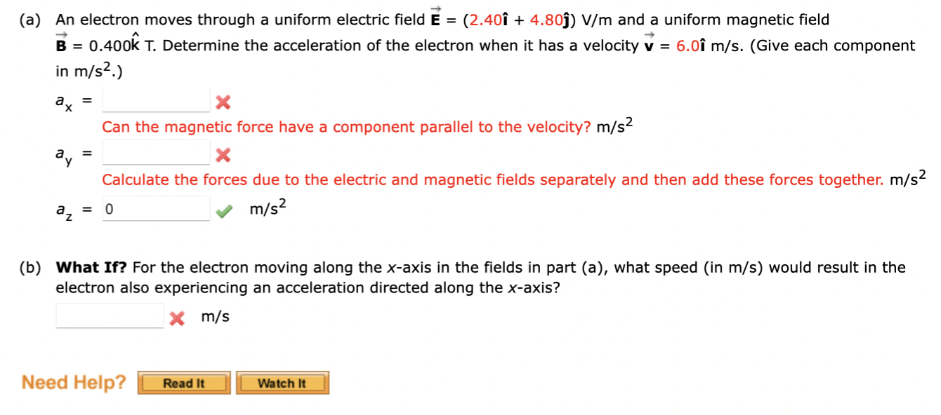 Solved (a) An Electron Moves Through A Uniform Electric | Chegg.com