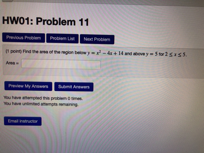 Solved HW01: Problem 5 Previous Problem Problem List Next | Chegg.com