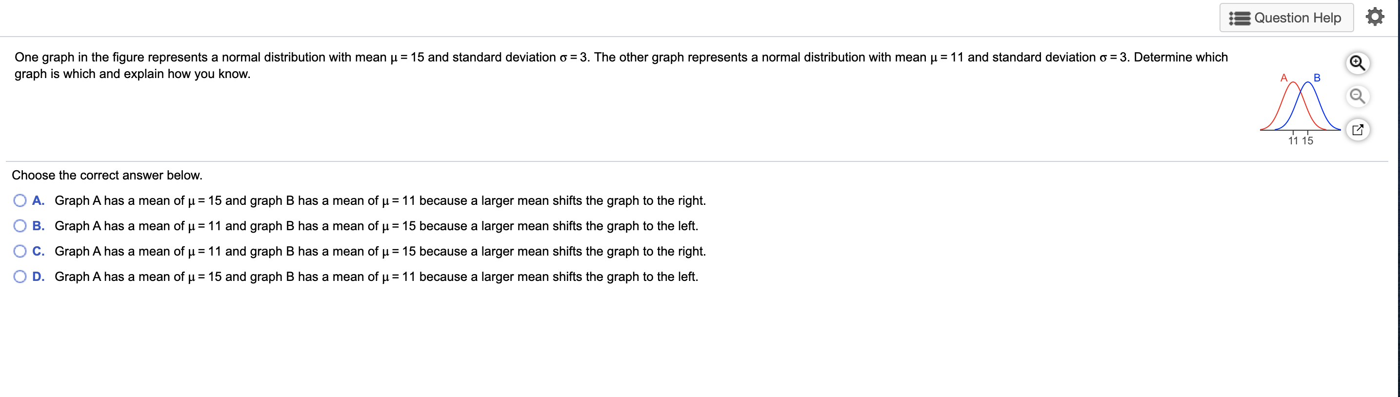 Solved Question Help One graph in the figure represents a | Chegg.com