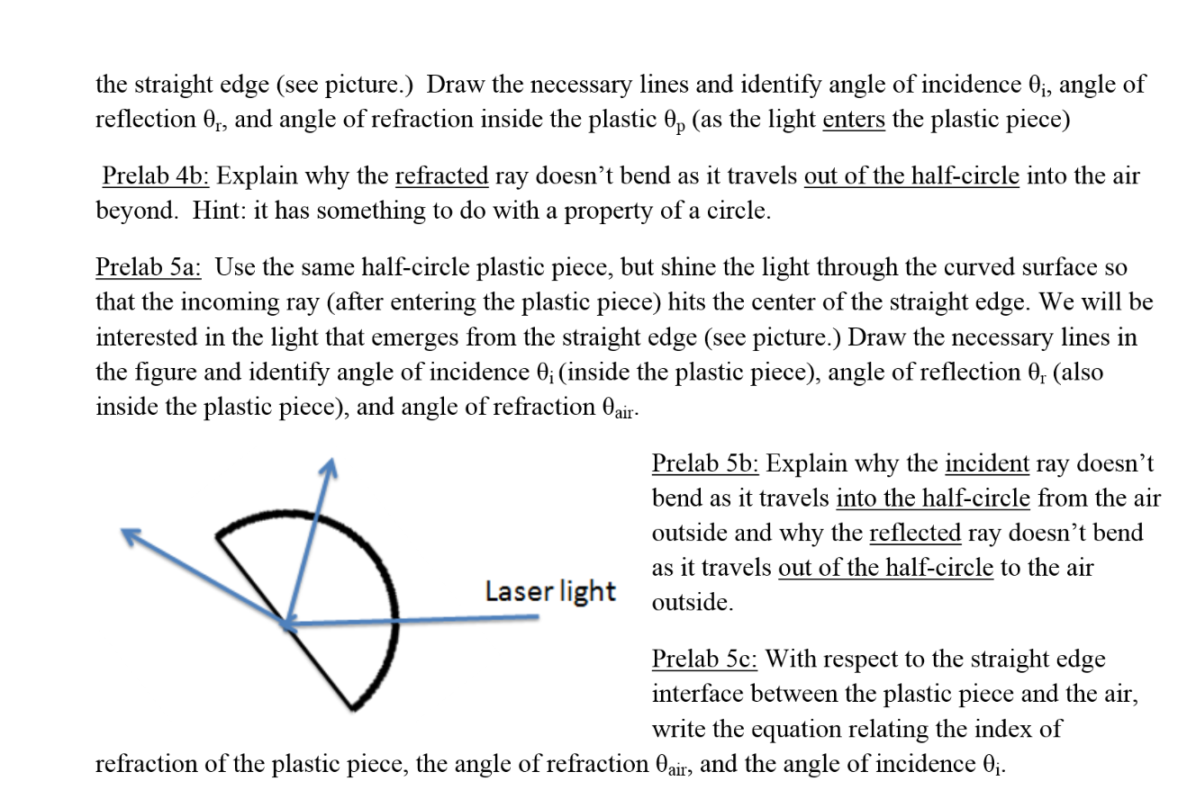 Solved LAB 2 Reflection And Lab 3 Refraction OBJECTIVES: 1. | Chegg.com