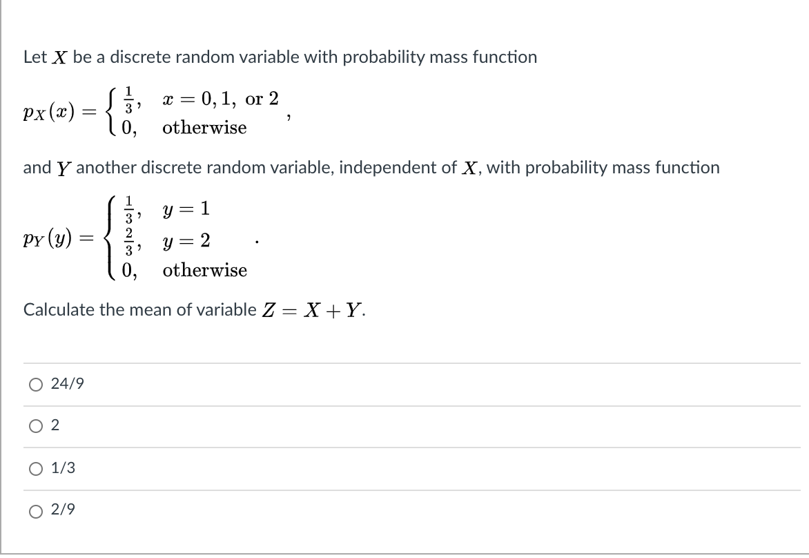 Solved Let X Be A Discrete Random Variable With Probability | Chegg.com