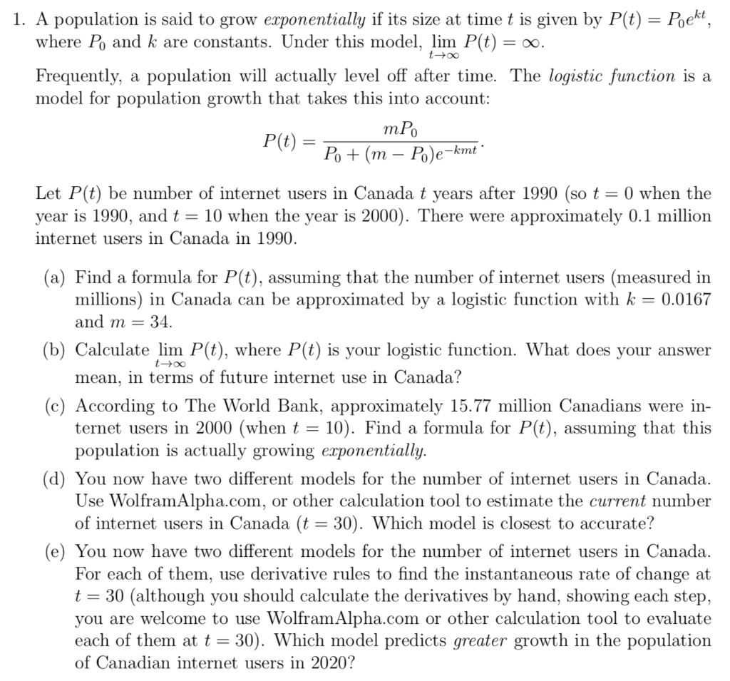 solved-too-1-a-population-is-said-to-grow-exponentially-if-chegg