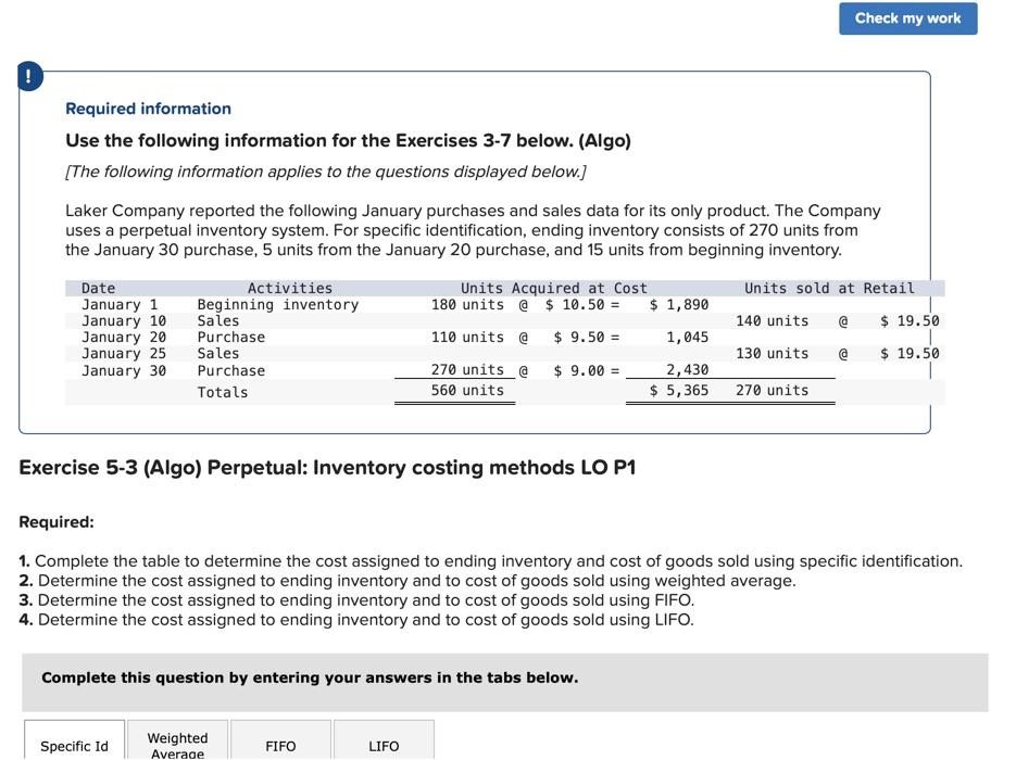Solved 1. Complete the table to determine the cost assigned | Chegg.com