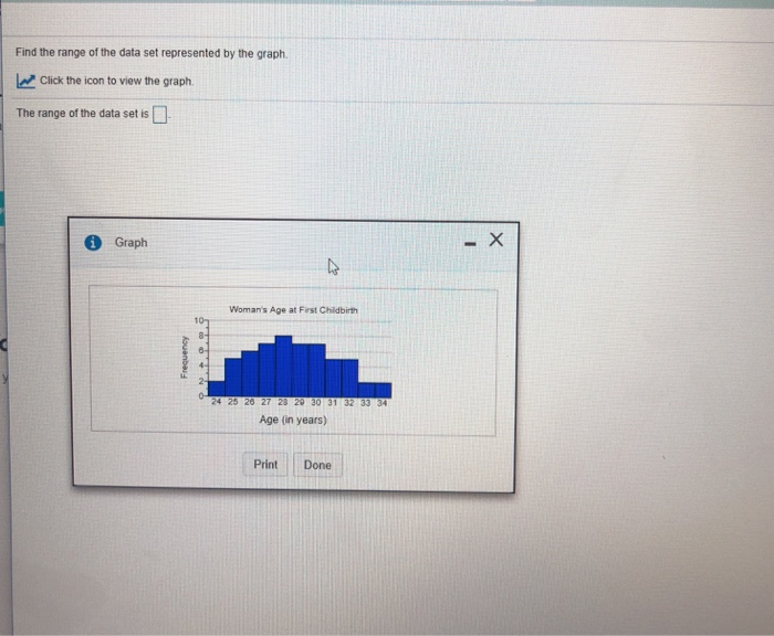 Solved Find the range of the data set represented by the | Chegg.com