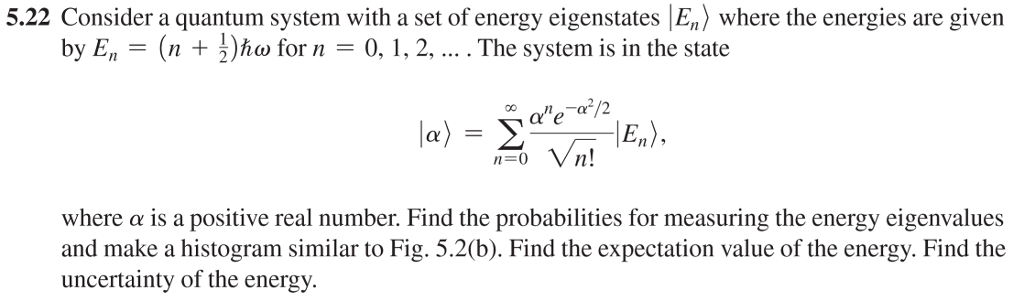 Solved 5.22 Consider a quantum system with a set of energy | Chegg.com