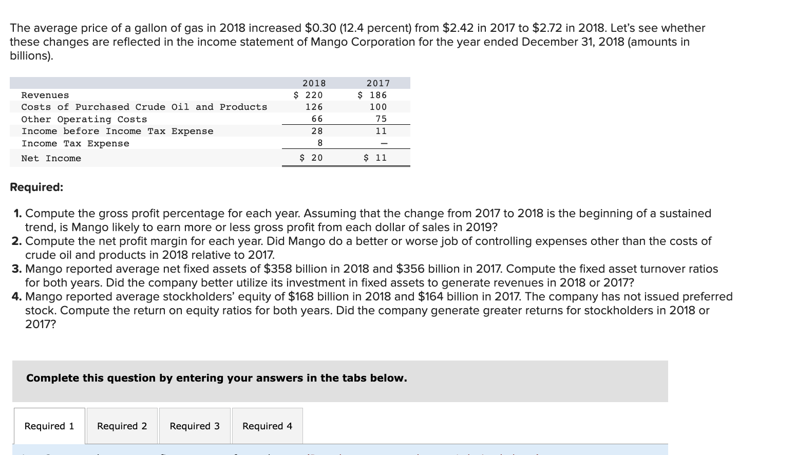 Solved 4-a. Mango reported average stockholders' equity of | Chegg.com