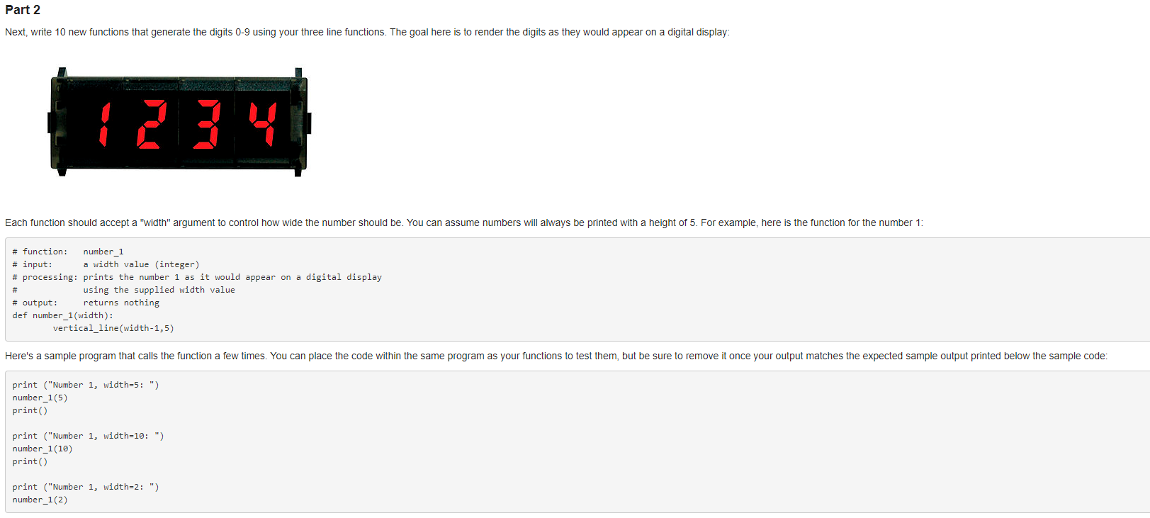 Solved For this part, you will be writing three functions: # | Chegg.com