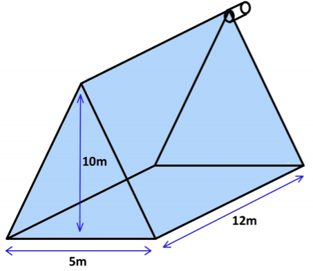 Solved (a) A Tank Of The Shape Of A Triangular Prism With A 