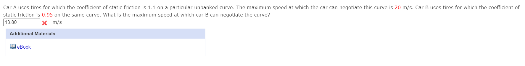 Solved Car A uses tires for which the coefficient of static | Chegg.com