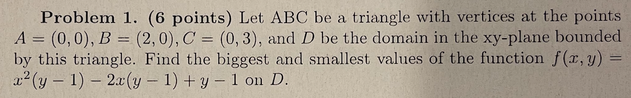 Solved Problem 1. (6 points) Let ABC be a triangle with | Chegg.com