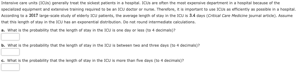 Solved Intensive Care Units (ICUs) Generally Treat The | Chegg.com