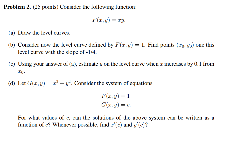 Solved Problem 2. (25 Points) Consider The Following | Chegg.com