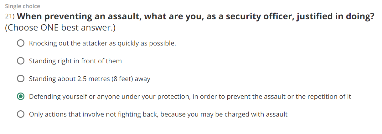 Solved 19) What must security officers do when using | Chegg.com