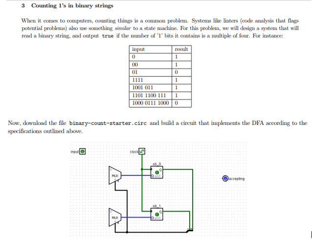 Solved 3 Counting 1's in binary strings When it comes to | Chegg.com