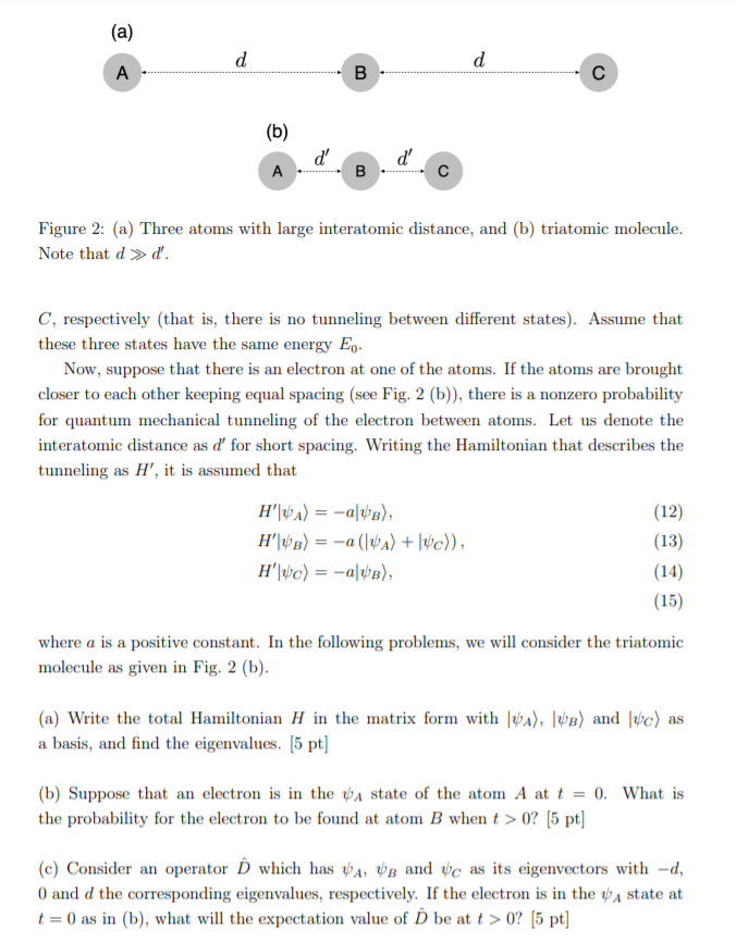 Solved 2. Consider Three Identical Atoms (A, B And C) Which | Chegg.com