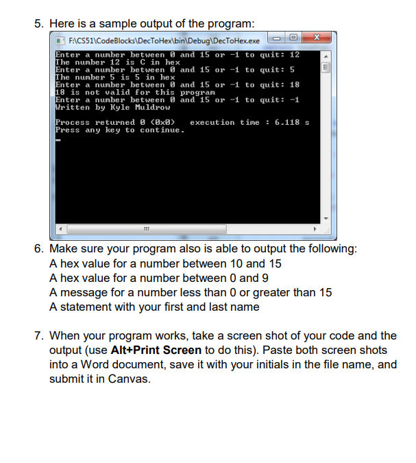 Solved CS51 Lab #4 1. Create a Console Application project | Chegg.com