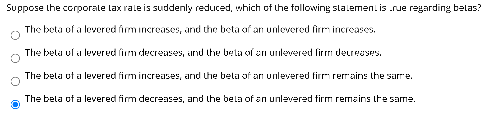 Solved Suppose The Corporate Tax Rate Is Suddenly Reduced Chegg