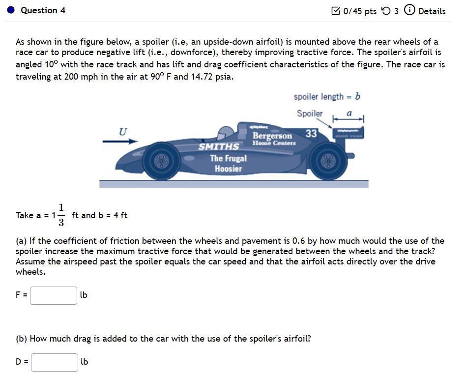 Solved Question 4 0/45 pts 3 Details As shown in the figure | Chegg.com
