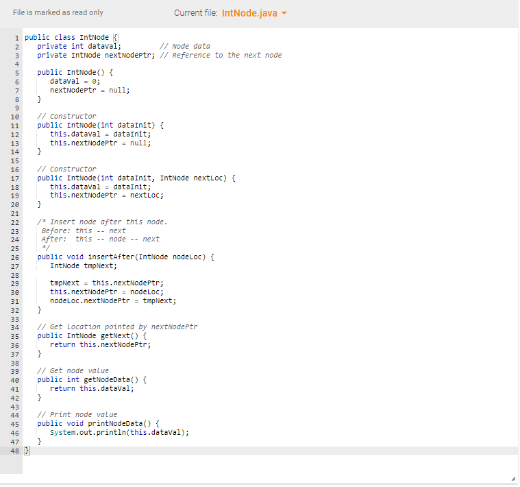 Solved 9.11 LAB: Is list sorted Given the IntNode class, | Chegg.com
