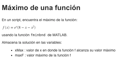 Solved Maximum of a Function script for MATLAB 