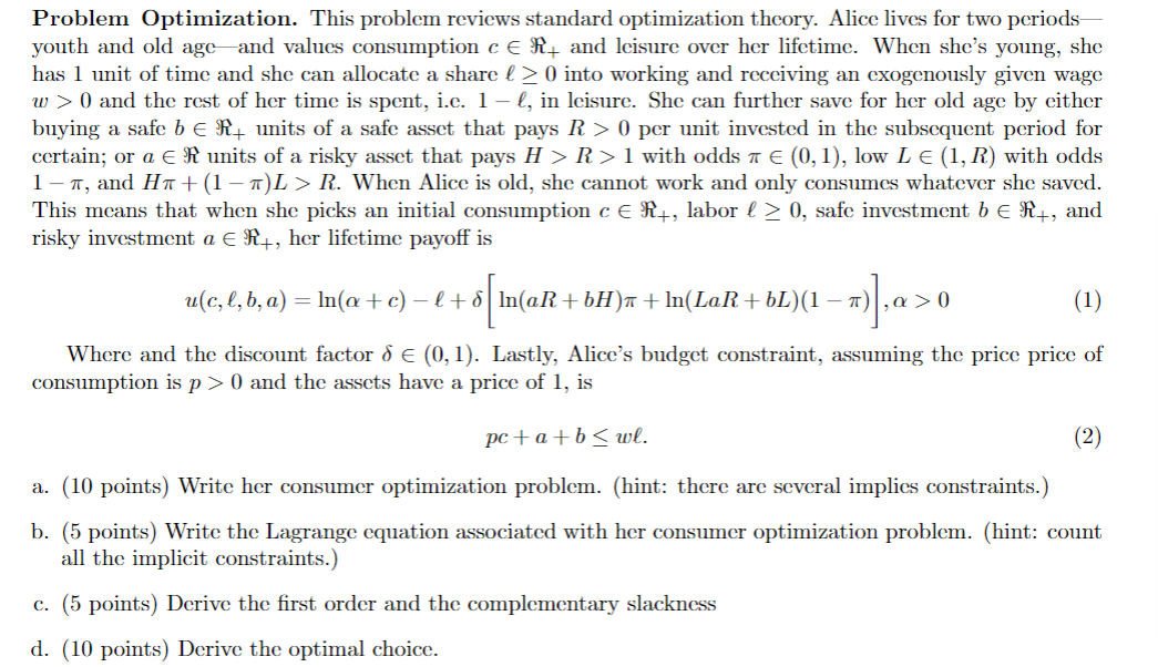 Solved Problem Optimization. This Problem Reviews Standard | Chegg.com