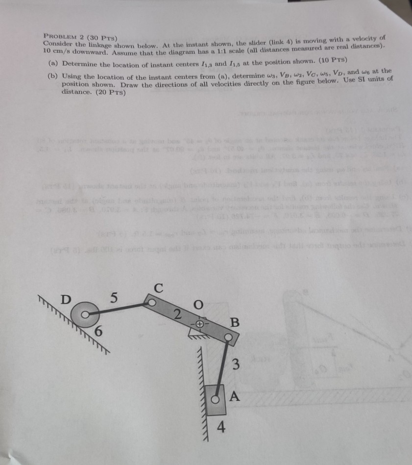 Solved Consider the linkage shown below. At the instant | Chegg.com