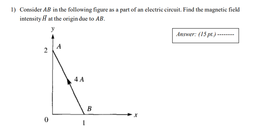 Solved 1) Consider AB in the following figure as a part of | Chegg.com
