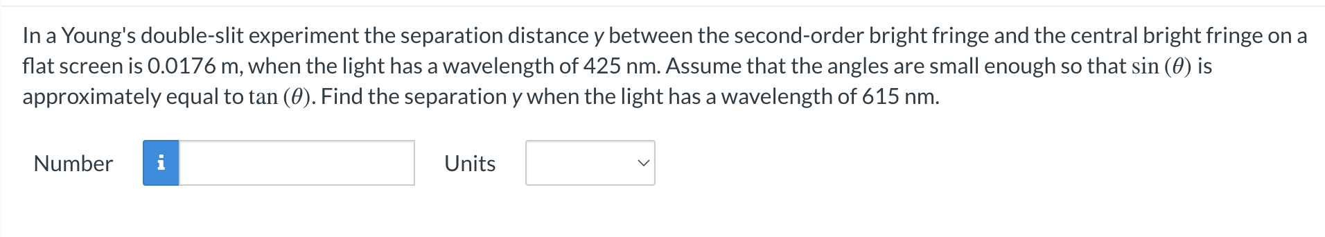 Solved In a Young's double-slit experiment the separation | Chegg.com
