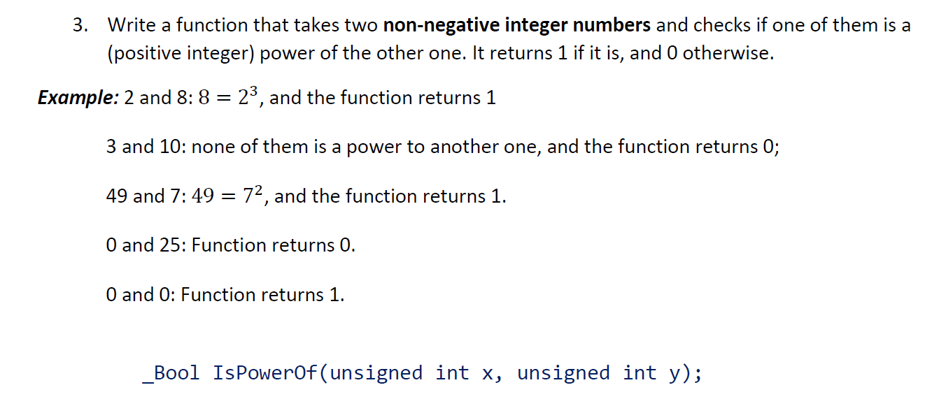Solved 3. Write a function that takes two non-negative | Chegg.com