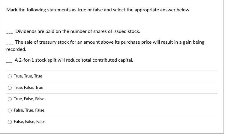 Solved Mark the following statements as true or false and | Chegg.com