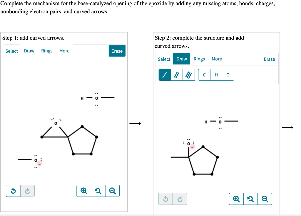 Solved Complete the mechanism for the base‑catalyzed opening | Chegg.com