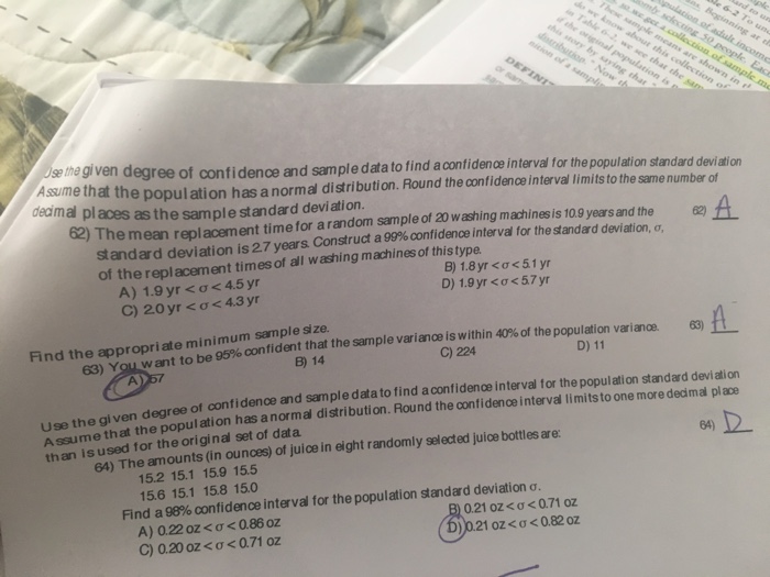 Solved QUESTION 20 Use The Given Degree Of Confidence And | Cheggcom