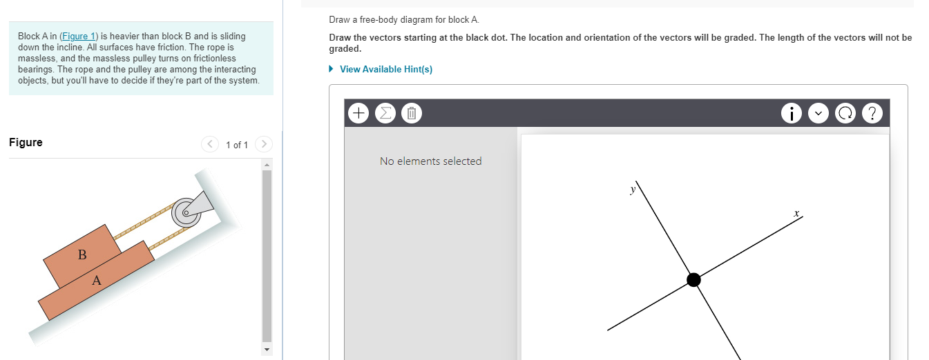 Solved Draw a free-body diagram for block A. Block A in | Chegg.com