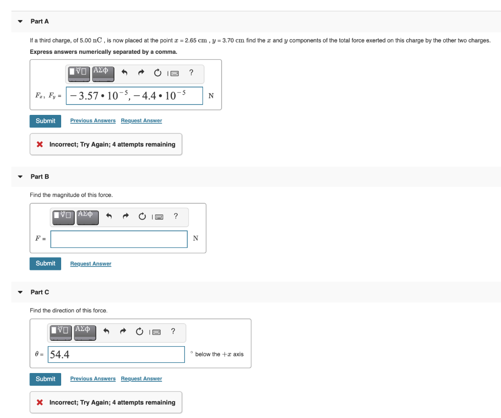 Solved A charge of 2.50 nC is placed at the origin of an