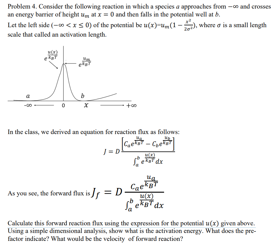 Solved Problem 4. Consider the following reaction in which a | Chegg.com