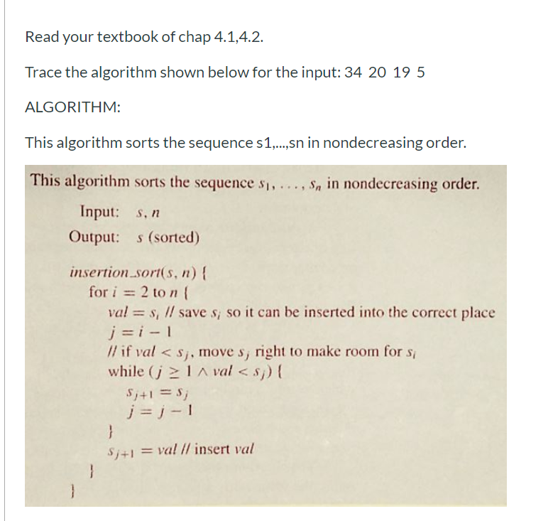 Solved Read your textbook of chap 4.1,4.2. Trace the | Chegg.com