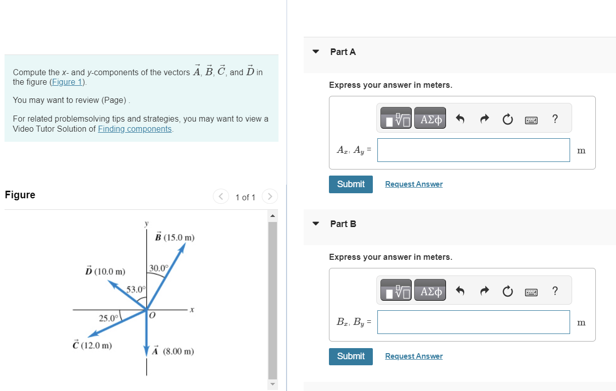 Solved Compute the x - and y-components of the vectors | Chegg.com