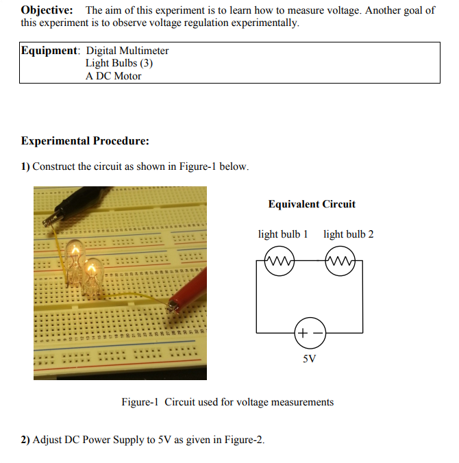 Solved Objective: The aim of this experiment is to learn how | Chegg.com