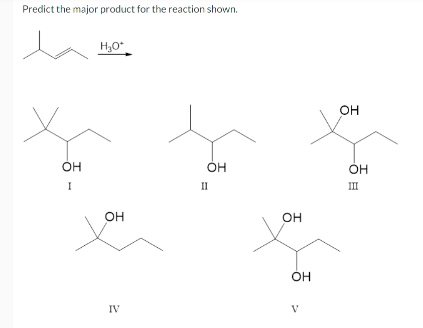 Solved Predict the major product for the reaction shown. | Chegg.com