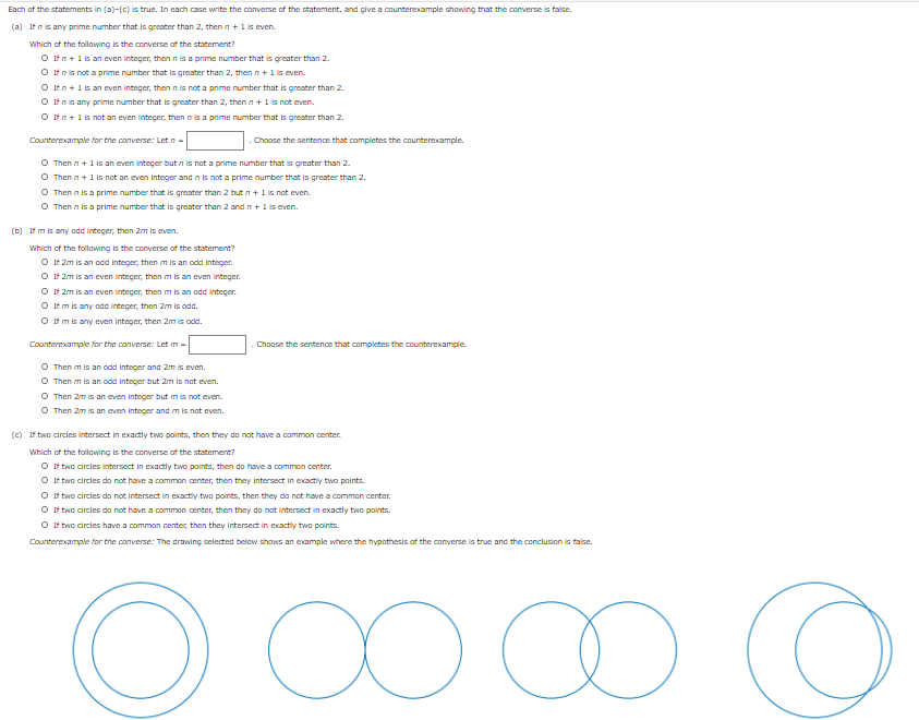 Solved Each of the statements in (a)(c) is true. In each