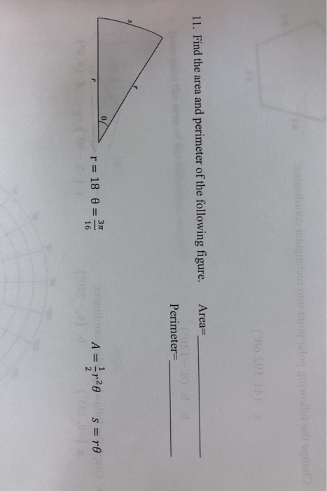 find the area and perimeter of the following figure class 8